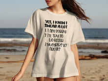 Funny Apology Beach Casual Loose Fit Woman T-shirt