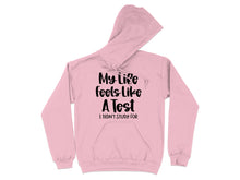 My Life Feels Like A Test I Didn't Study For hoodie