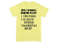 Yes I Know I Swear A Lot Funny T-Shirt