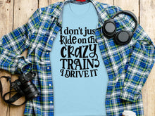 Fun Crazy Train Driver Graphic T-Shirt for Casual Wear