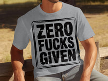 Zero Fucks Given Bold Statement Graphic T-shirt