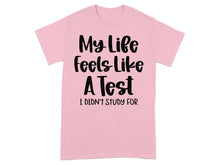 My Life Feels Like A Test I Didn't Study For shirt